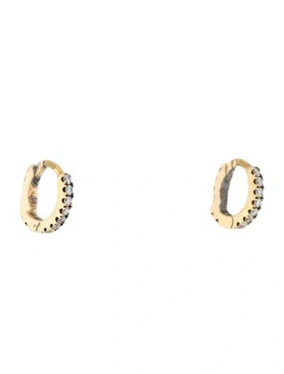 Pre-owned Maria Tash 18k Diamond Eternity Hoop Huggie Earrings In Multicolor
