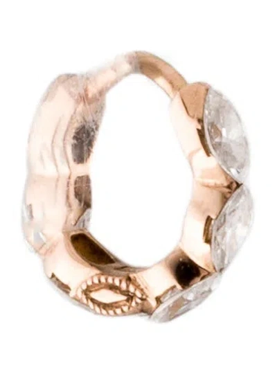 Pre-owned Maria Tash 18k Diamond Eternity Huggie Single Earring In Multi