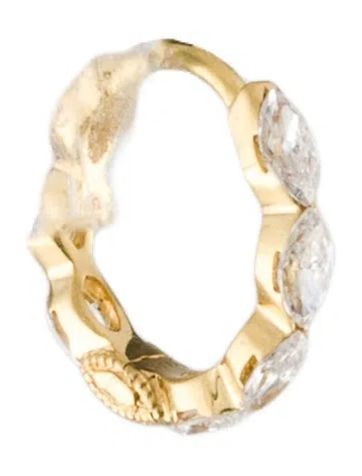 Pre-owned Maria Tash 18k Diamond Eternity Single Hoop Earring In Multi