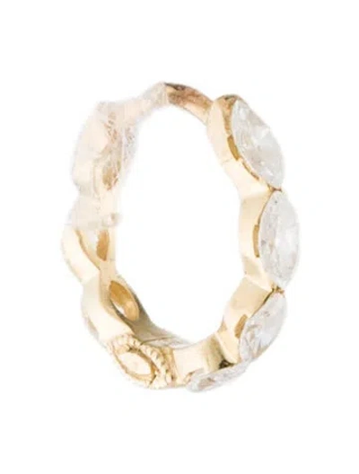 Pre-owned Maria Tash 18k Diamond Eternity Single Hoop Earring In Multi