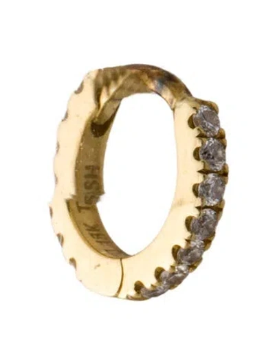 Pre-owned Maria Tash 18k Diamond Eternity Single Hoop Earring In Multi