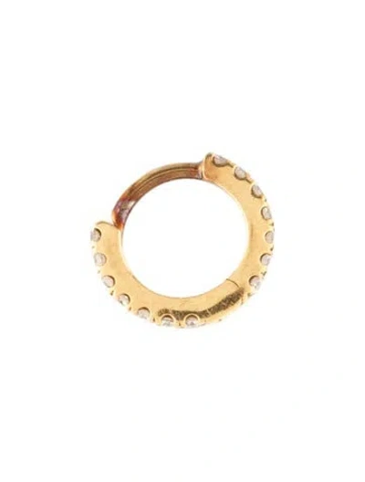 Pre-owned Maria Tash 18k Diamond Eternity Single Hoop Earring In Multi