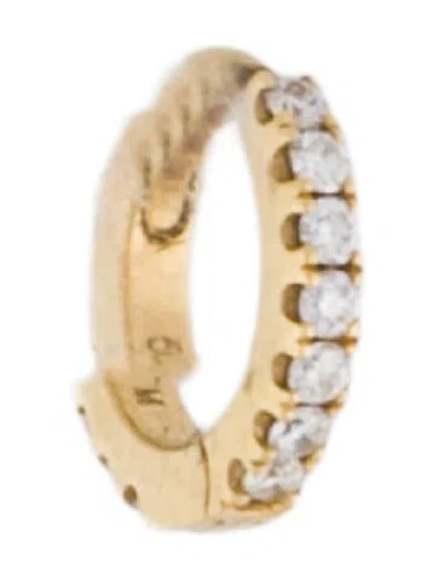 Pre-owned Maria Tash 18k Diamond Eternity Single Mini Huggie In Multicolor