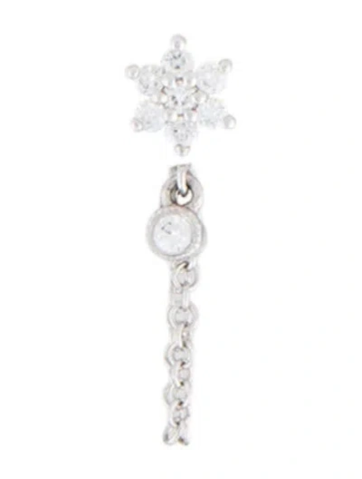 Pre-owned Maria Tash 18k Diamond Flower Chain Wrap Single Earrings In Multi