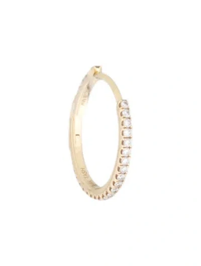Pre-owned Maria Tash 18k Diamond Hoop Single Earring In Multicolor