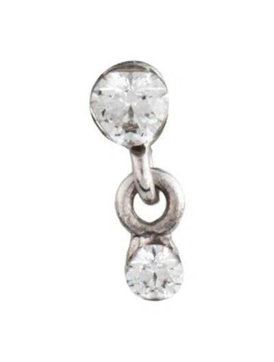 Pre-owned Maria Tash 18k Diamond Invisible Set Dangle Stud Earring In Multi