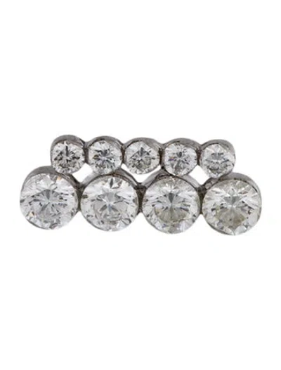 Pre-owned Maria Tash 18k Diamond Invisible Set Diamond Apsara Bar Single Stud Earring In Multicolor