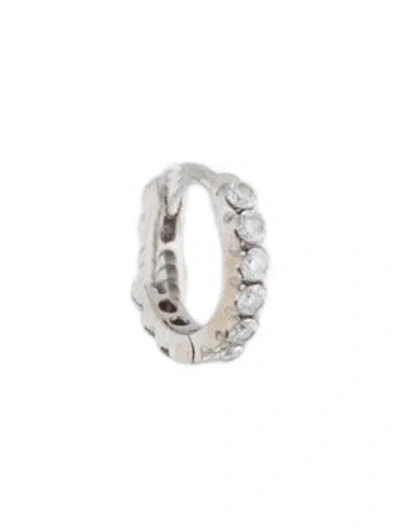 Pre-owned Maria Tash 18k Diamond Invisible Set Eternity Hoop Earring In Multi