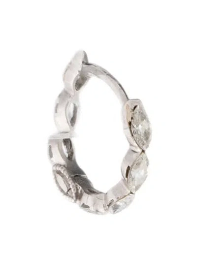 Pre-owned Maria Tash 18k Diamond Invisible Set Eternity Huggie Single Earring In Multi
