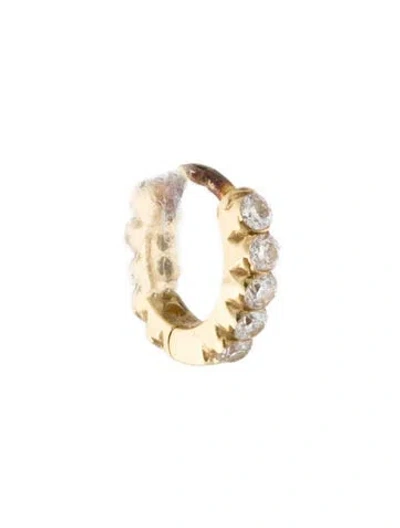 Pre-owned Maria Tash 18k Diamond Invisible Set Eternity Single Hoop Earring In Multi