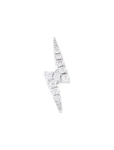 Pre-owned Maria Tash 18k Diamond Lightning Bolt Single Stud Earring In Multi