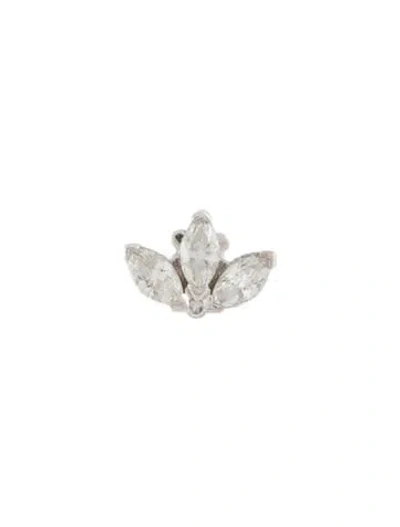 Pre-owned Maria Tash 18k Diamond Lotus Single Threader Earring In Multi