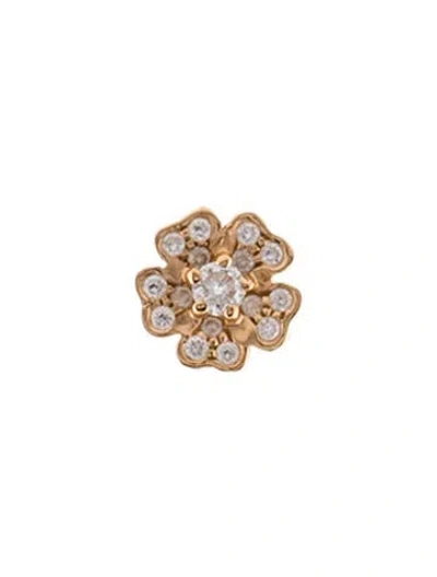 Pre-owned Maria Tash 18k Diamond Pansy Single Stud Earring In Multi