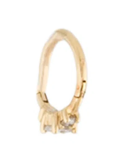 Pre-owned Maria Tash 18k Diamond Princess Hoop Earring In Multi