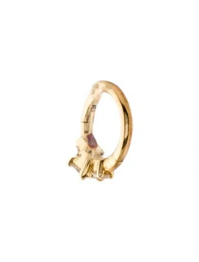 Pre-owned Maria Tash 18k Diamond Princess Single Hoop Earring In Multi