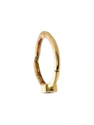 Pre-owned Maria Tash 18k Diamond Scalloped Single Hoop Earring In Multi