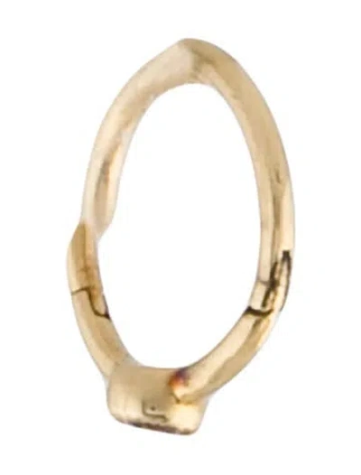 Pre-owned Maria Tash 18k Diamond Scalloped Single Hoop Earring In Multicolor