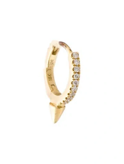Pre-owned Maria Tash 18k Diamond Short Spike Eternity Single Hoop Earring In Multi