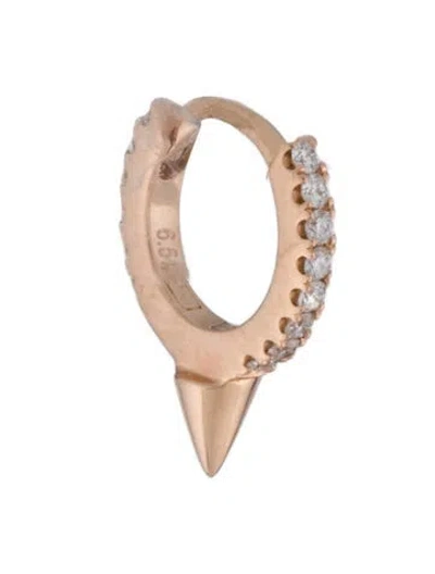 Pre-owned Maria Tash 18k Diamond Short Spike Eternity Single Hoop Earring In Multicolor