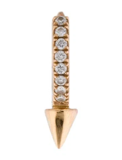 Pre-owned Maria Tash 18k Diamond Short Spike Single Huggie Earring In Multi
