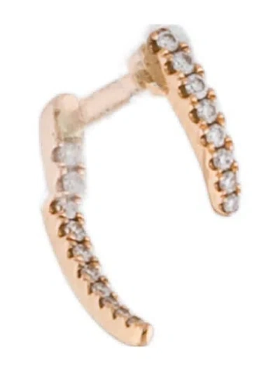 Pre-owned Maria Tash 18k Diamond Short Talon Threaded Single Stud Earring In Multicolor
