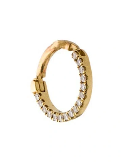 Pre-owned Maria Tash 18k Diamond Single Horizontal Eternity Hoop Earring In Multi