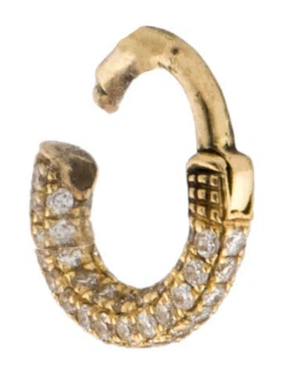 Pre-owned Maria Tash 18k Diamond Single Huggie Earring In Multi