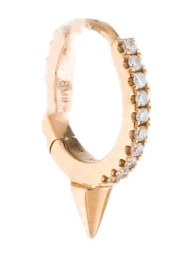 Pre-owned Maria Tash 18k Diamond Single Short Spike Hoop Earring In Multi