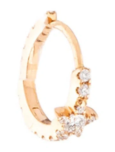 Pre-owned Maria Tash 18k Diamond Star Eternity Single Huggie Earring In Multi