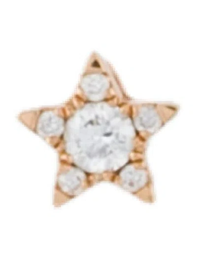 Pre-owned Maria Tash 18k Diamond Star Threaded Stud Earring In Multi