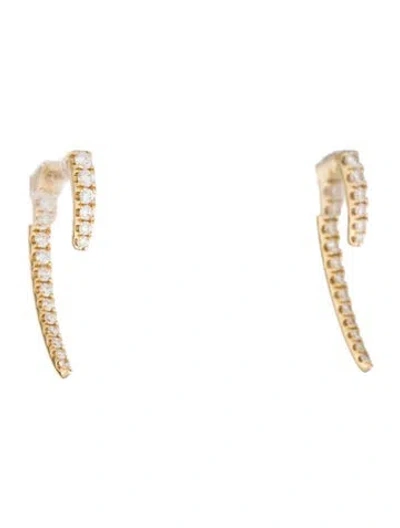 Pre-owned Maria Tash 18k Diamond Talon Earrings In Multi