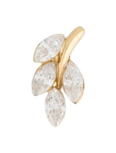 Pre-owned Maria Tash 18k Diamond Threaded Single Stud Earring In Multi