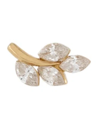 Pre-owned Maria Tash 18k Diamond Vine Single Stud Earring In Multicolor