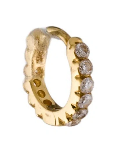 Pre-owned Maria Tash 18k Invisible Set Diamond Eternity Hoop Earring In Multi