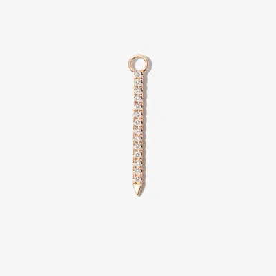 Maria Tash 18k Rose Gold Eternity Bar Diamond Charm In Pink