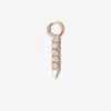 Maria Tash 18k Rose Gold Eternity Bar Short Diamond Charm In Pink