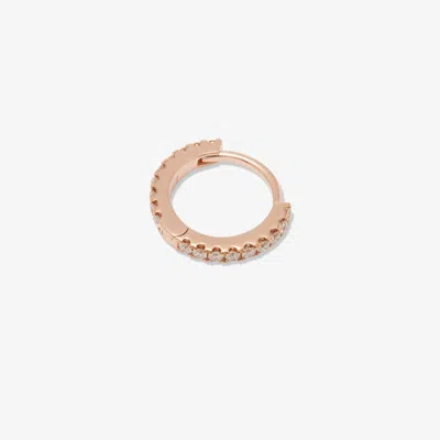 Maria Tash 18k Rose Gold Eternity Diamond Hoop Earring In Pink