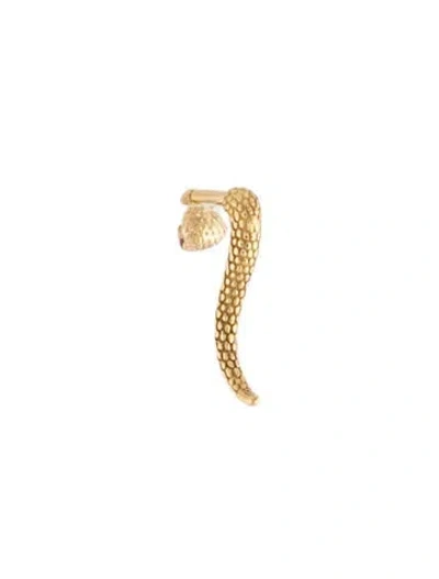 Pre-owned Maria Tash 18k Ruby & Diamond Cobra Single Stud Earring In Multicolor