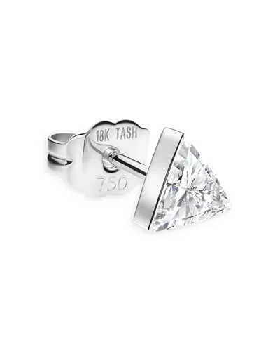 Maria Tash 18k White Gold & Invisible Set Triangle Diamond Stud Earring, 0.11 Ct. T. W.