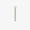 Maria Tash 18k White Gold Eternity Bar Diamond And Sapphire Charm In Silver