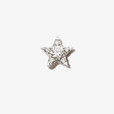 Maria Tash 18k White Gold Star Diamond Earring