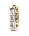 Maria Tash 18ct 8mm Invisible Baguette Diamond Eternity Single Hoop Earring In White/gold