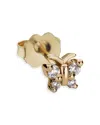 Maria Tash 18k Yellow Gold Diamond Butterfly Single Stud Earring In White/gold
