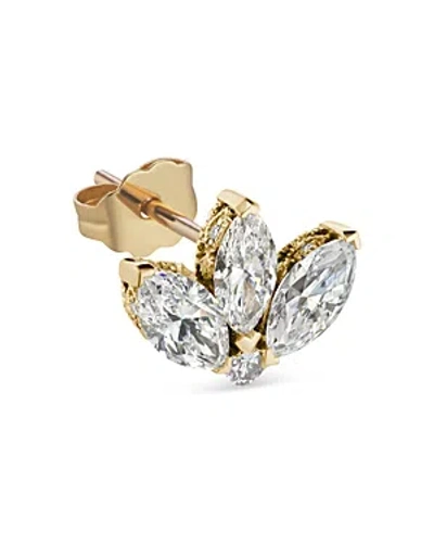 Maria Tash 18k Yellow Gold Diamond Lotus Stud Earring