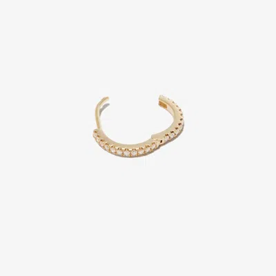 Maria Tash 18k Yellow Gold Eternity Diamond Hoop Earring