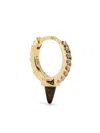 Maria Tash 18k Yellow Gold Eternity Spike Diamond And Tiger's Eye Single Hoop Earring In Gold