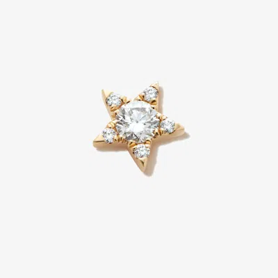 Maria Tash 18k Yellow Gold Star Diamond Stud Earring