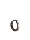 Maria Tash 18kt Black Gold Baguette Diamond Single Earring In Black