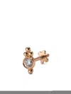 Maria Tash 18kt Rose Gold Ball Trinity Single Earring In Pink