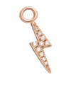 Maria Tash 18k Rose Gold Lightning Bolt Diamond Charm In Gold